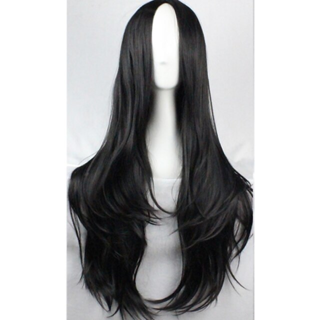  Cosplay Costume Wig Synthetic Wig Curly Wig Black Synthetic Hair Women's Black