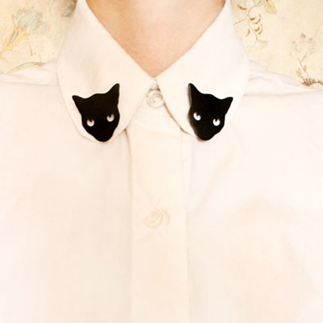  Black Cat Brooch (1Pair)