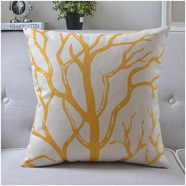  Modern Style Tree Branch Cotton/Linen Decorative Pillow Cover