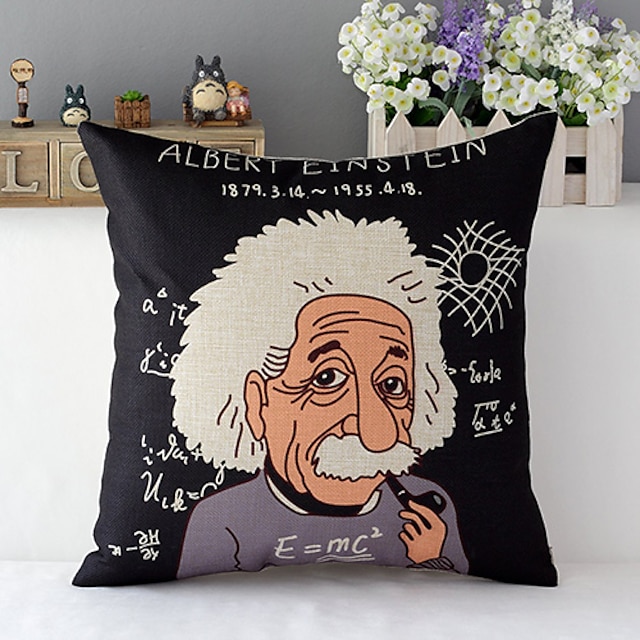  современный стиль мультфильма Эйнштейн хлопок / лен декоративная подушка крышка