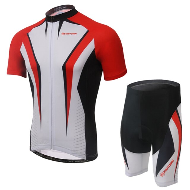  Damskie Krótki rękaw Koszulka z szortami na rower - Gray / Czerwony / Green Rower Szorty / Koszulka / Zestawy odzieży, 3D PAD, Zdatny do
