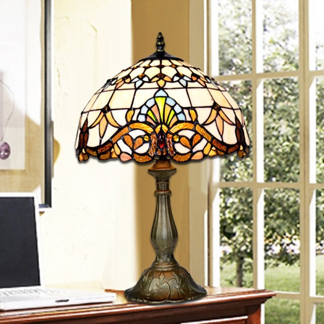  Tiffany Multi-teintes Lampe de Table Pour Verre 220-240V Jaune