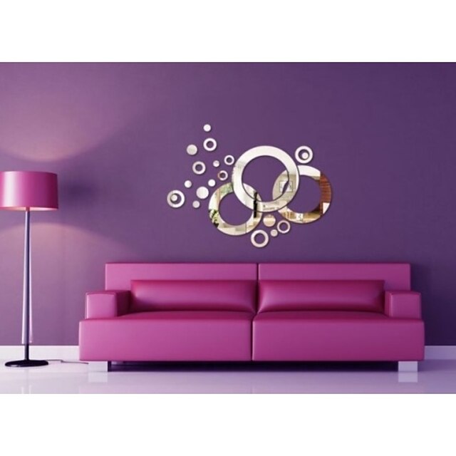  Decorative Wall Stickers - Mirror Wall Stickers Fashion Living Room / Bedroom / Bathroom