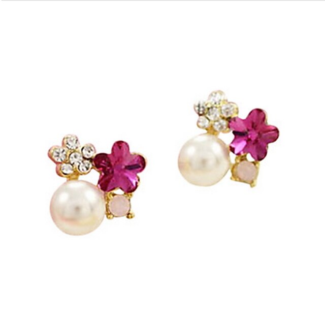  White Drop Earrings Flower Earrings Jewelry White For 1pc