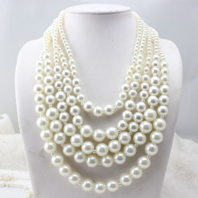  New Arrival Fashional Fresh Multilayer Pearl Necklace