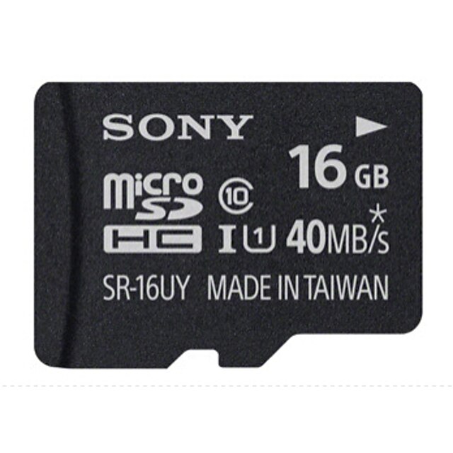  Sony 16GB Class 10 miniSDMax Read Speed40 (MB/S)Max Write Speed10 (MB/S)