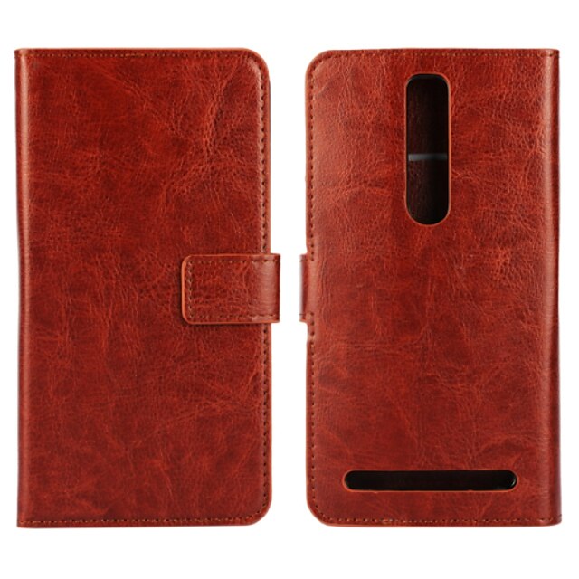  Case For Asus Wallet / Card Holder / with Stand Full Body Cases Solid Colored Hard PU Leather