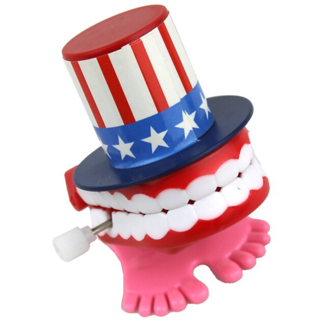  Wind-up Toy Stress Reliever Fun Tooth Hat Plastic 1 pcs Adults' Boys' Girls' Toy Gift