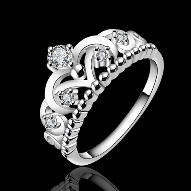  Statement Ring Silver Silver Plated Ladies Fashion 7 8 / Women's