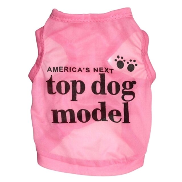  Kot Psy T-shirt Litery i cyfry Cosplay Ubrania dla psów Niebieski Różany Kostium Terylen XS S M L