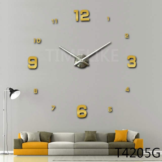  3D New Fashion Design Large Wall Clock Home Decor Diy Clock