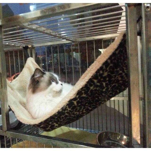  Γάτα Κρεβάτια Τερυλίνη Κατοικίδια Κουβέρτες Λεοπάρ Πτυσσόμενο Moale Λεοπαρδαλί