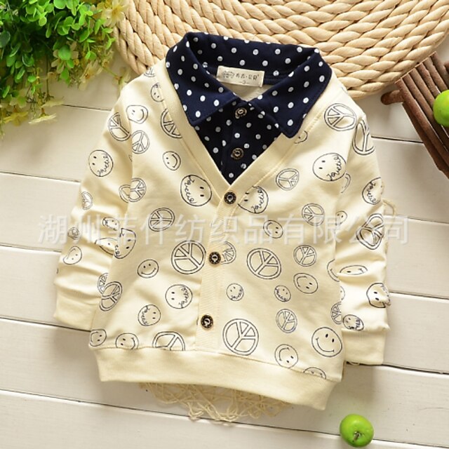  Boys' Floral Long Sleeve Cotton Shirt