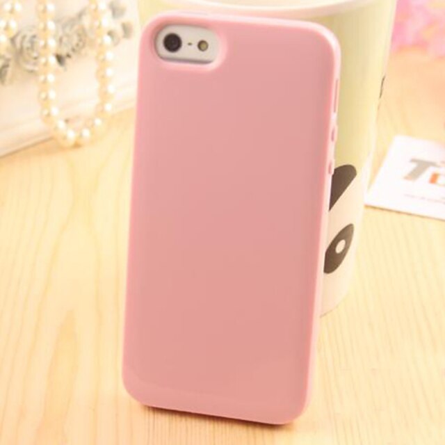  Case For iPhone 5 iPhone 5 Case Other Back Cover Solid Color Soft TPU for iPhone SE/5s iPhone 5