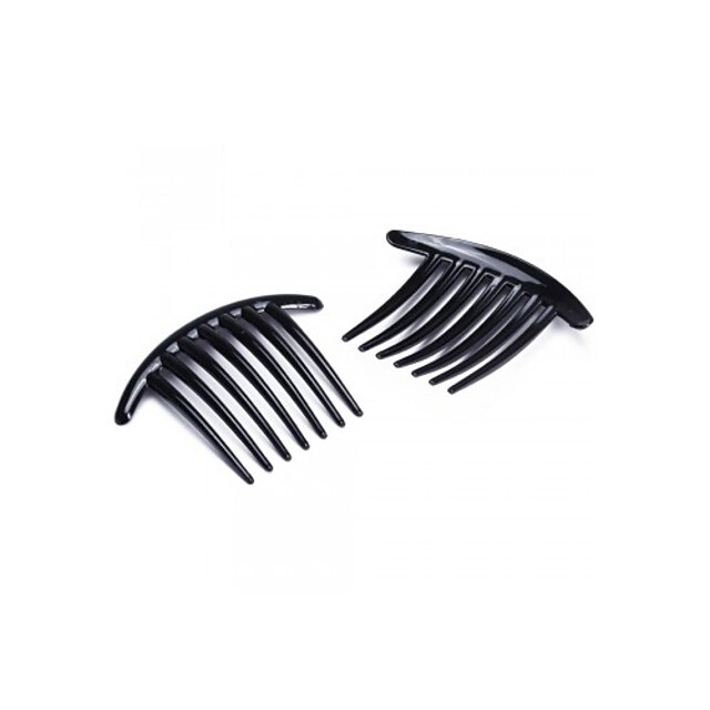  2pcs Hair Comb Pin Accessories Plastic Women Lady Fashion Brown