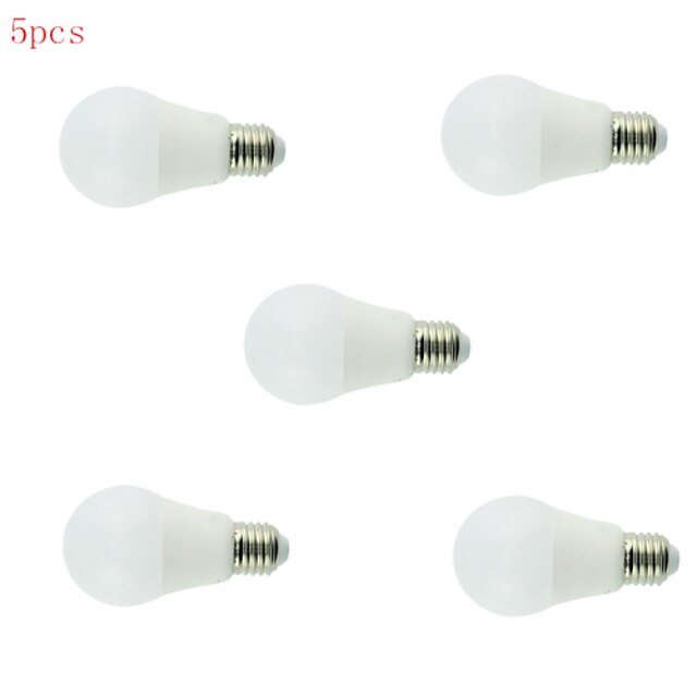  5 pcs 7 w e26 / e27 led globe ampoules 700lm blanc chaud blanc froid décoratif ac220-240v