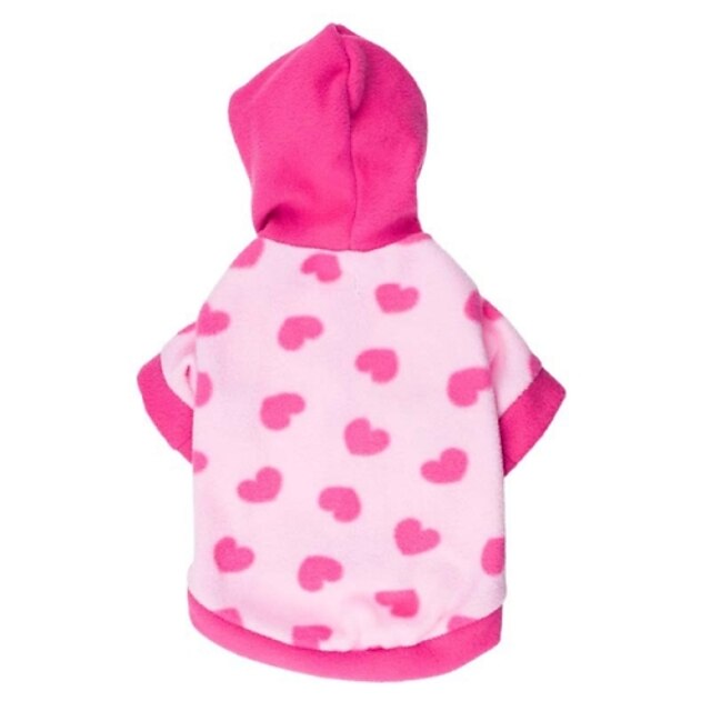  Cat Dog Hoodie Heart Casual / Daily Winter Dog Clothes Pink Costume Polar Fleece Cotton XS S M L