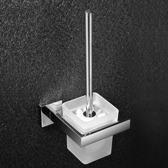  Toilet Brush Holder Contemporary Stainless Steel / Glass 1 pc - Hotel bath