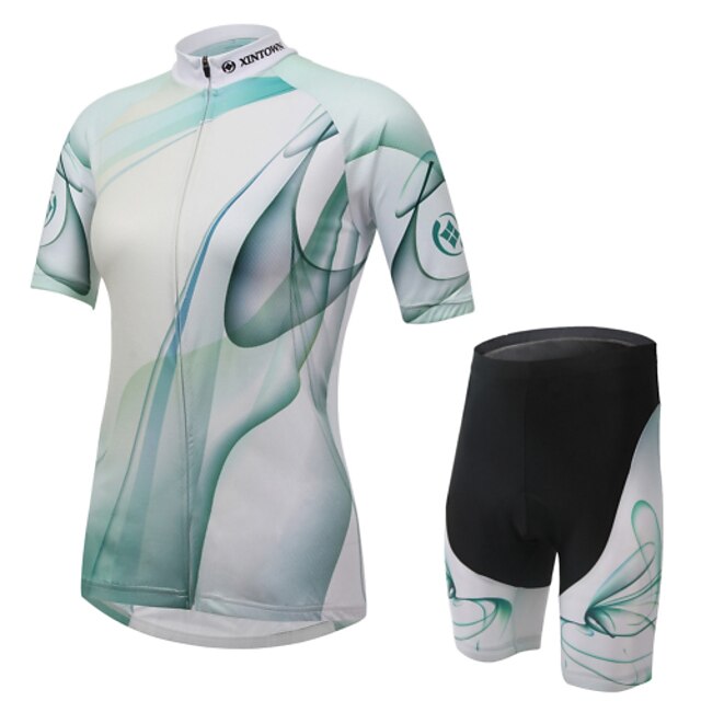  Γυναικεία Κοντομάνικο Φανέλα και σορτς ποδηλασίας Ριγέ Ποδήλατο Κοντά Παντελονάκια Αθλητική μπλούζα Ρούχα σύνολα Αναπνέει 3D Pad Πίσω τσέπη Αθλητισμός Ριγέ Ρούχα / Υψηλή Ελαστικότητα