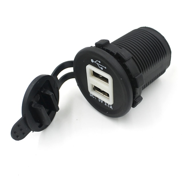  Water Resistant / Outdoor 2 USB Ports Charger Only 5 V / 3.1 A