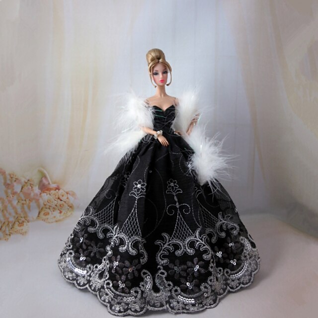  Princeznovské Šaty Pro Barbie Doll Polyester Šaty Pro Dívka je Doll Toy