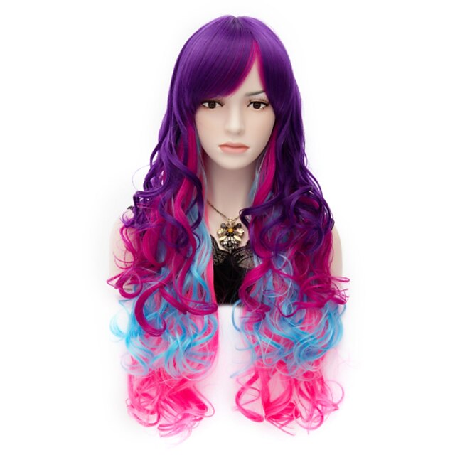  Synthetic Wig Curly Curly Wig Ombre Synthetic Hair Women's Ombre
