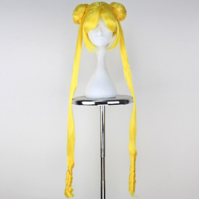  Sailor Moon Sailor Moon Cosplay Wigs Women's 38 inch Heat Resistant Fiber Golden Anime