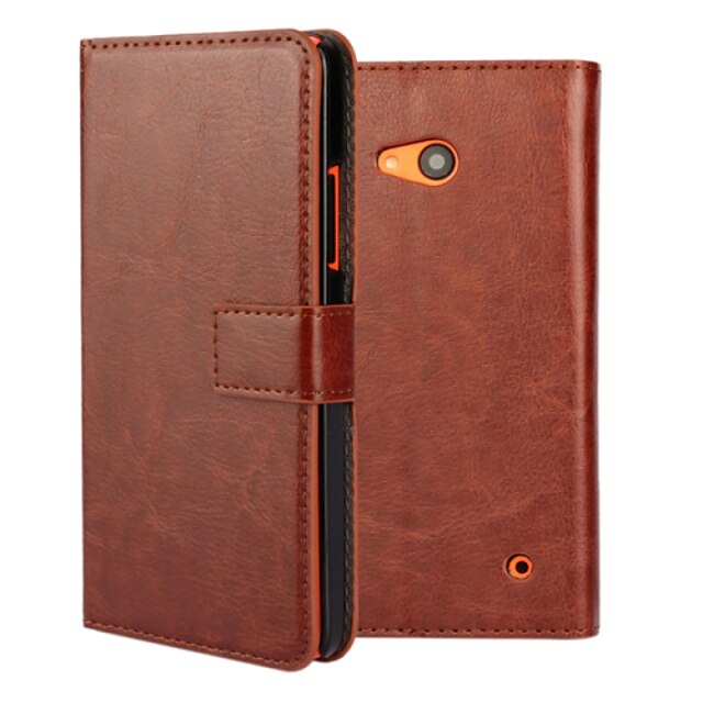  Case For Nokia Lumia 640 / Nokia Wallet / Card Holder / with Stand Full Body Cases Solid Colored Hard PU Leather