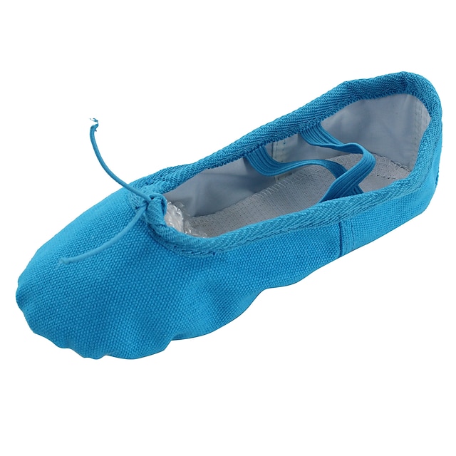  Women's Belly Shoes Ballet Shoes Yoga Gymnastics Indoor Flat Flat Heel Gore Elastic Band Slip-on Blue