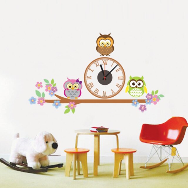  DIY 3D Lovely Owl Wall Clock