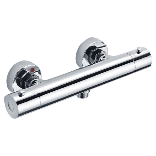  Смеситель для душа - Современный Хром Только душ Медный клапан Bath Shower Mixer Taps / Латунь / Две ручки двумя отверстиями