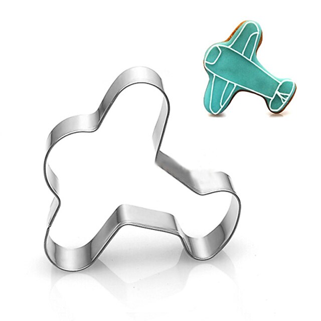  Airplane Shape Cookie Cutters Fruit Cut Molds Stainless Steel