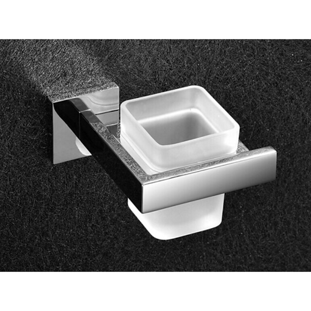  Toalettbørsteholder Moderne Rustfritt Stål / Glass 1 stk - Hotell bad