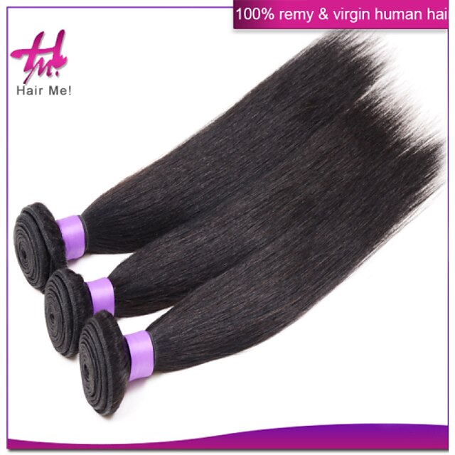  3 δεσμίδες Βραζιλιάνικη Ίσιο Κλασσικά Αγνή Τρίχα Υφάνσεις ανθρώπινα μαλλιών 10-14 inch Υφάνσεις ανθρώπινα μαλλιών Επεκτάσεις ανθρώπινα μαλλιών / 10A / Ίσια