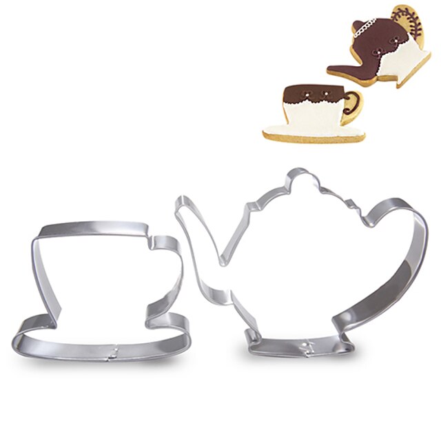  2 sztuk zestaw herbaty czajniczek foremki do ciast ze stali nierdzewnej formy do ciast