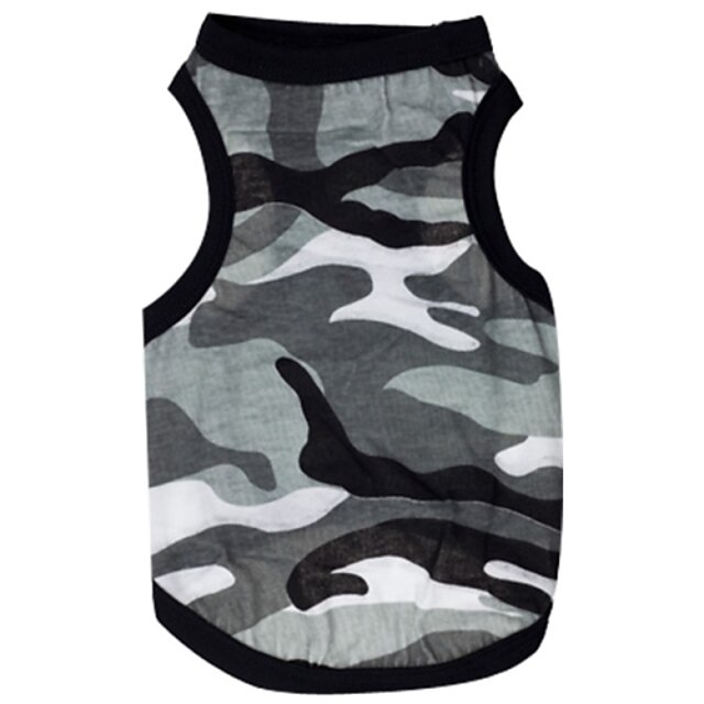  Cat Dog Shirt Camo / Camouflage Casual / Daily Dog Clothes Puppy Clothes Dog Outfits Gray Costume  Dog  Dog Shirts for Dogs