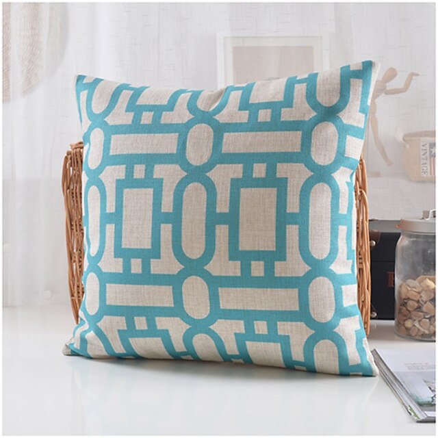  1 szt Cotton / Linen Pokrywa Pillow, Geometryczny Modern / Contemporary