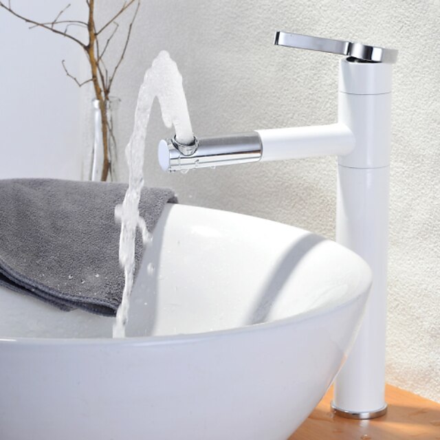  Bateria do umywalki łazienkowej - Obrotowa Malowane wykończenia Umywalka nablatowa Jeden otwór / Jeden uchwyt Jeden otwórBath Taps