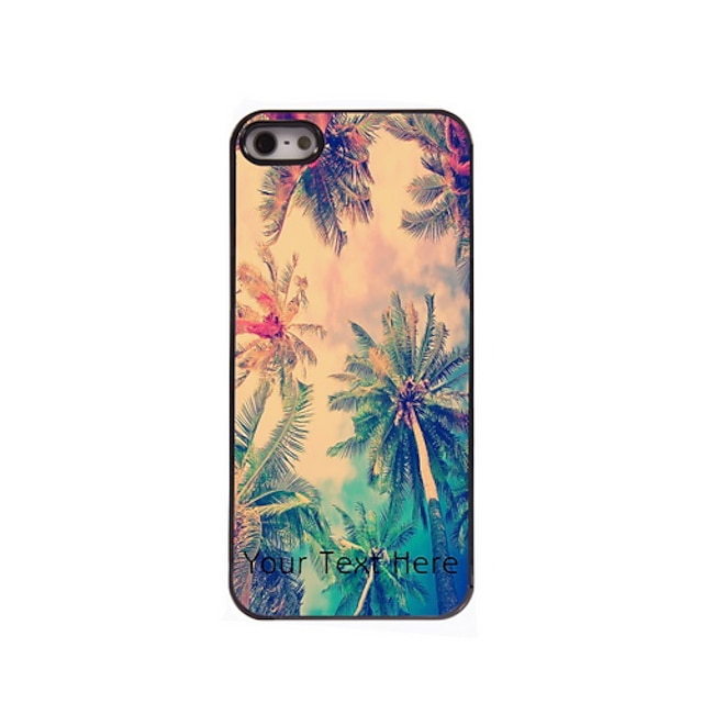  Personalized Gift Coconut Tree Design Aluminum Hard Case for iPhone 4/4S