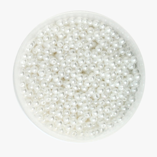  DIY Jewelry pcs Beads Buckets Beads kits Acrylic White Round Shape Bead cm DIY Necklace Bracelet