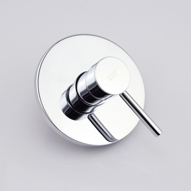  Soubor Moderní Pochromovaný Nástěnná montáž Keramický ventil Bath Shower Mixer Taps / Single Handle jeden otvor