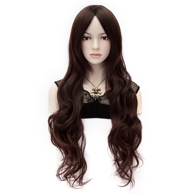  Synthetic Wig Wig Medium Brown Synthetic Hair Women's Brown