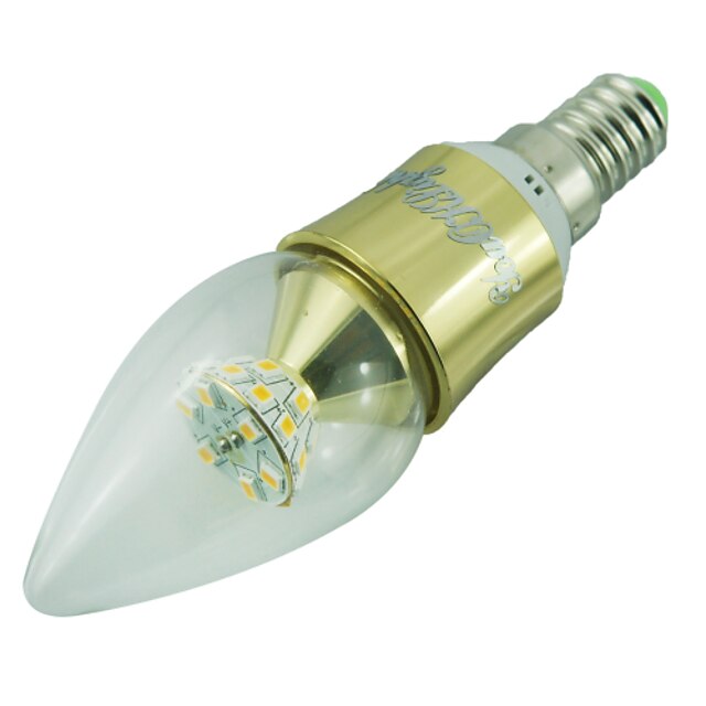  5 W 3000 lm E14 Ampoules Bougies LED C35 25 Perles LED SMD 2835 Décorative Blanc Chaud 100-240 V / 220-240 V / 110-130 V / 1 pièce