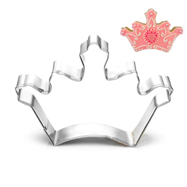  kung queen crown cookie cutters frukt skär formar rostfritt stål