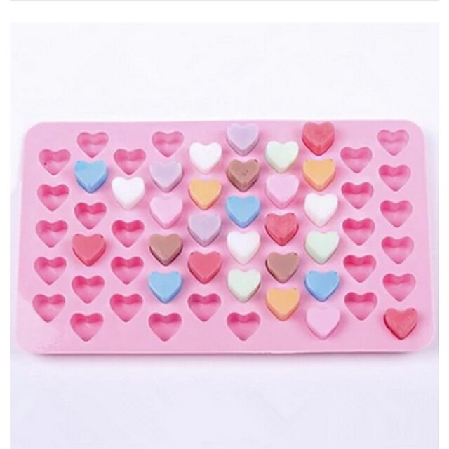  55 jamy serca Tort w kształcie formy silikonowe formy czekolady (losowy kolor)