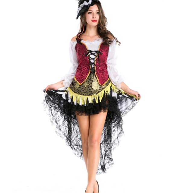  Déguisement Halloween Femme Superhéros Animal Ange et Diable Uniforme sexy Costume de Cosplay Halloween Carnaval Fête d'Octobre Rouge Costumes Carnaval / Jupe / Coiffure / Vampire / Jupe / Coiffure