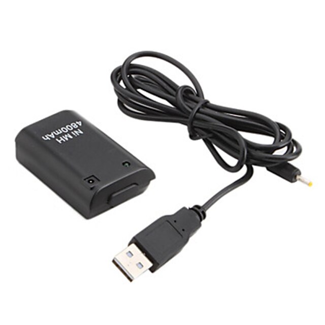  Kinghan® USB Charger Cable +Battery Pack For XBOX 360 Wireless Controller