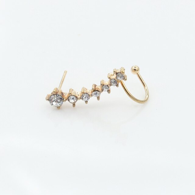  Earring Stud Earrings Jewelry Women Alloy / Cubic Zirconia / Gold Plated 1pc Gold