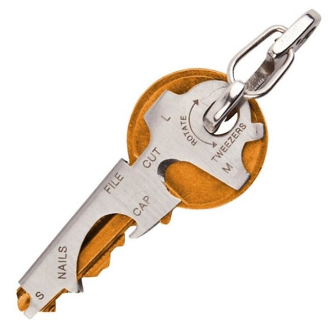  8-in-1 Multifunctional Stainless Steel Bottle Opener Keychain