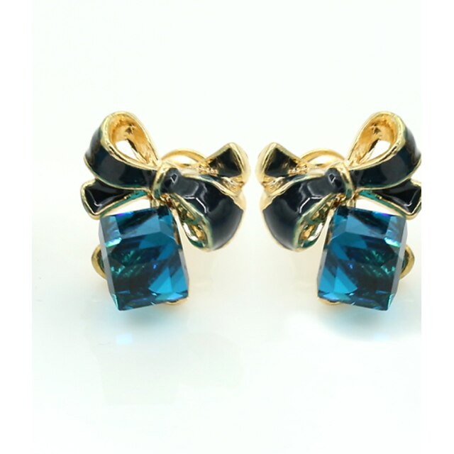  Earring Drop Earrings Jewelry Women Alloy / Cubic Zirconia / Gold Plated 1set Gold / Blue